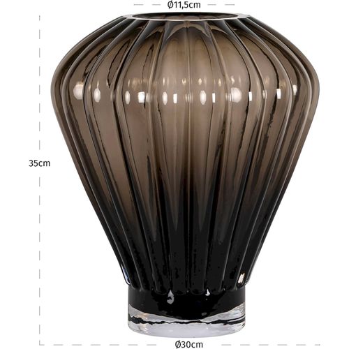 Vase Décoratif En Verre Brun Au Design Raffiné Et Élégant