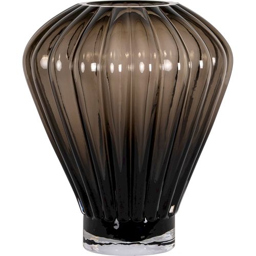 Vase Décoratif En Verre Brun Au Design Raffiné Et Élégant