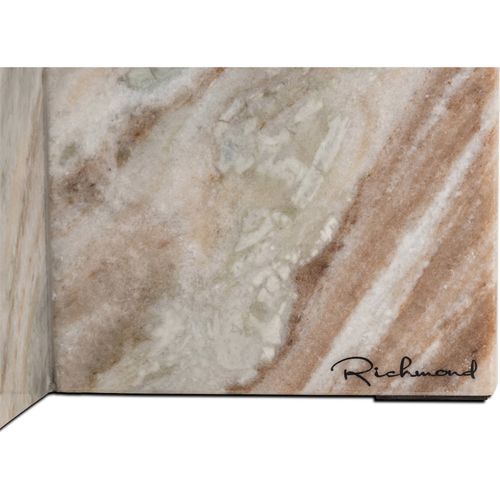 Table D Appoint En Marbre Rose Finition Lisse Élégante