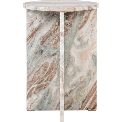 Table D Appoint En Marbre Rose Finition Lisse Élégante