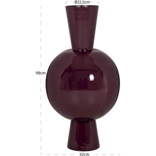 Vase Design Bordeaux Forme Organique Finition Émaillée Élégante