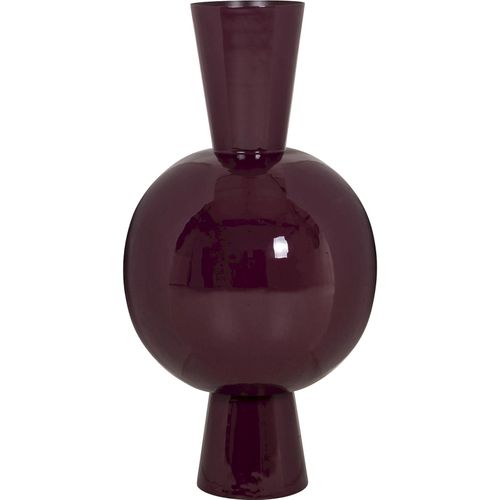 Vase Design Bordeaux Forme Organique Finition Émaillée Élégante