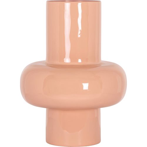 Vase Décoratif Saumon Design Élégant Finition Brillante