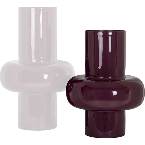 Vase Design Forme Organique Émaillé Bordeaux Contemporain