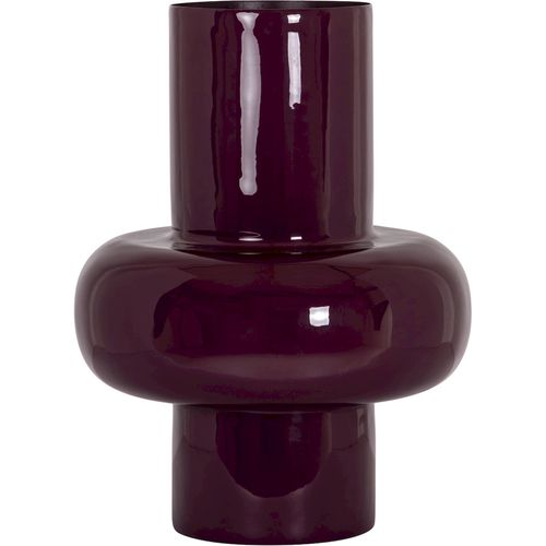 Vase Design Forme Organique Émaillé Bordeaux Contemporain