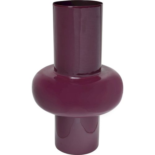 Vase Décoratif Aubergine Finition Brillante Style Contemporain