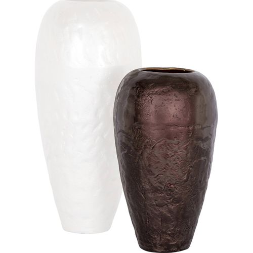 Vase Décoratif Aluminium Brun Foncé Silhouette Élégante