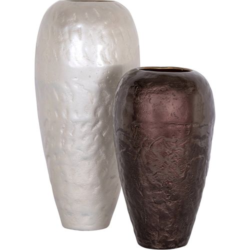 Vase Décoratif Aluminium Brun Foncé Silhouette Élégante