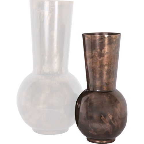 Vase Décoratif Cuivre Design Raffiné En Aluminium