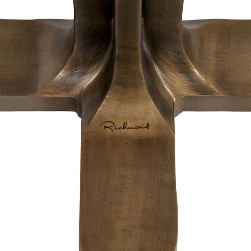 Table De Bar Ronde Élégante Bois Foncé Pieds Or Brossé