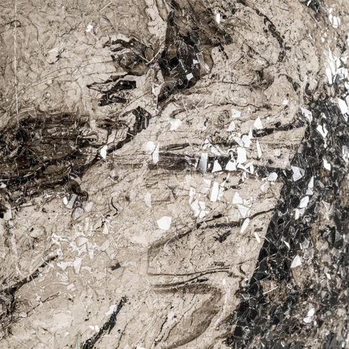 Vase Décoratif Graphique Noir Et Blanc En Fer Contemporain