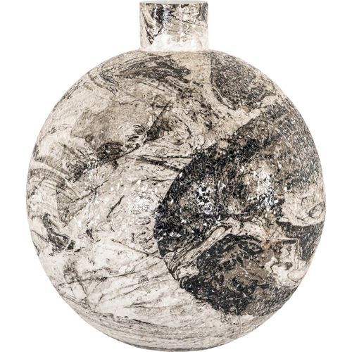 Vase Décoratif Graphique Noir Et Blanc En Fer Contemporain