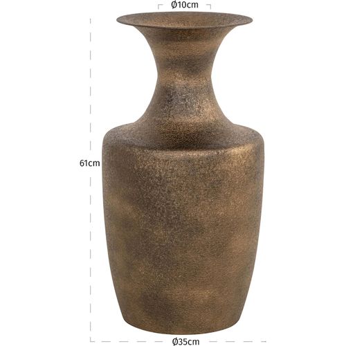 Vase Décoratif Doré Design Texturé Accent Chaleureux