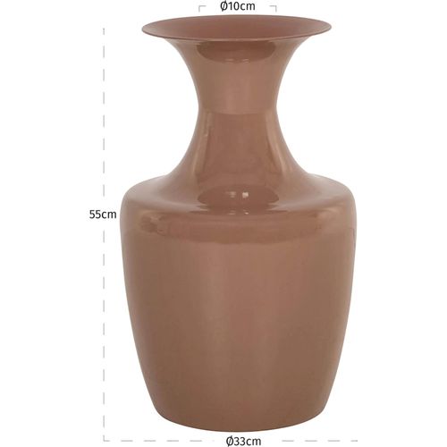 Vase Décoratif Marron Silhouette Intemporelle En Fer Élégant