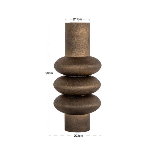 Vase Décoratif En Laiton Antique Finition Dorée Élégante