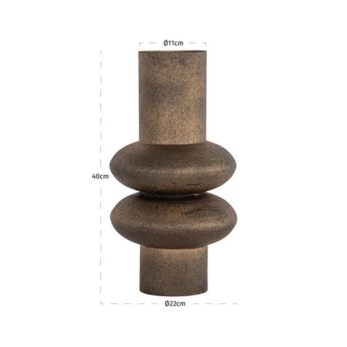 Vase Décoratif Doré En Métal Design Élégant Pour Salon