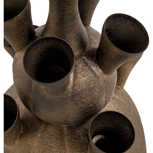 Vase Décoratif En Laiton Vieilli Design Original Et Raffiné