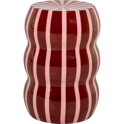 Table D Appoint Design Rouge Courbe Touche Artistique