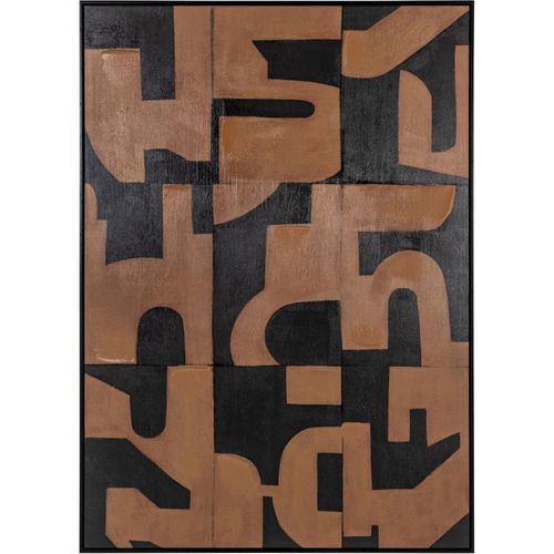 Décoration Murale Cascade Marron Motif Graphique Sur Toile