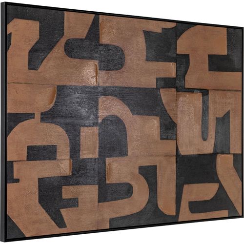 Décoration Murale Cascade Marron Motif Graphique Sur Toile