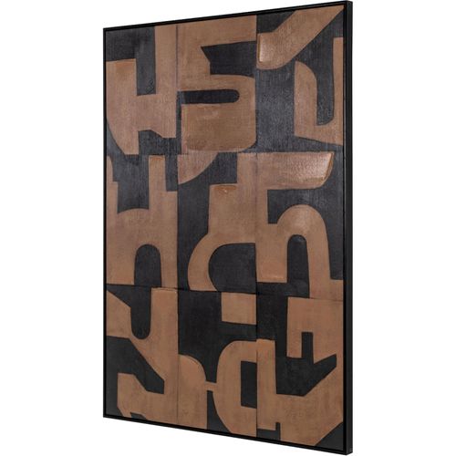 Décoration Murale Cascade Marron Motif Graphique Sur Toile