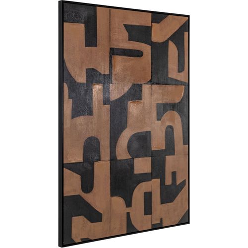 Décoration Murale Cascade Marron Motif Graphique Sur Toile