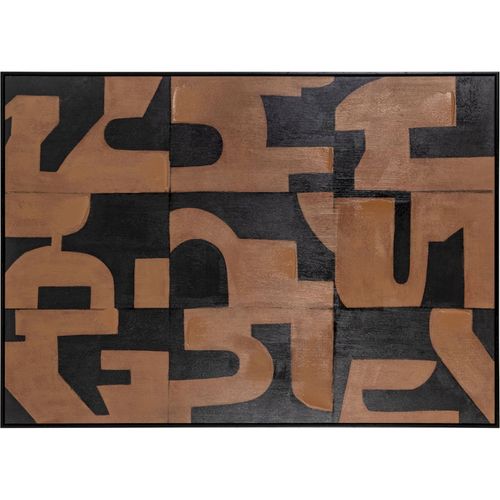 Décoration Murale Cascade Marron Motif Graphique Sur Toile