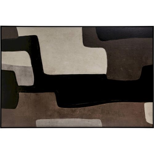 Décoration Murale Abstraite Formes Brunes Papier Et Verre