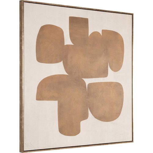 Toile Abstraite Dorée Élégante Pour Décoration Murale Moderne