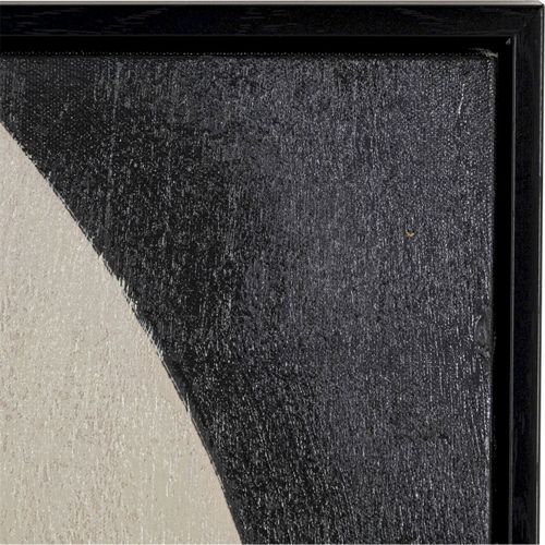 Tableau Abstrait Noir Et Blanc Effet Graphique Contemporain - 100 X 140 Cm