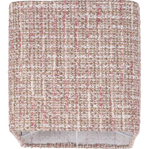 Abat Jour Rectangulaire Rose Tendance En Tissu Élégant
