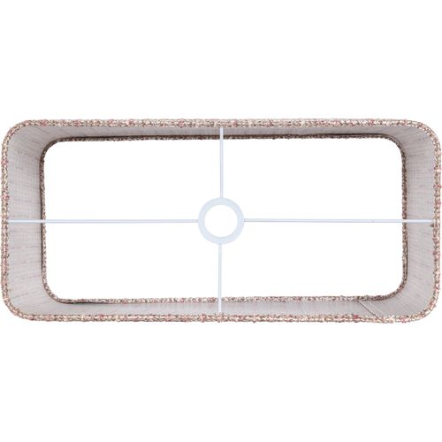 Abat Jour Rectangulaire Rose Tendance En Tissu Élégant