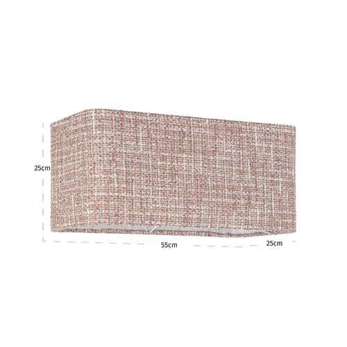 Abat Jour Rectangulaire Rose Tendance En Tissu Élégant