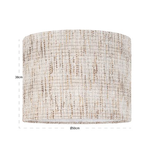 Abat-jour Texturé Crème Coco Raffiné Pour Grand Pied De Lampe