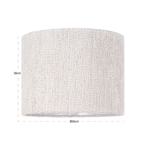 Abat Jour Crème Texturé Élégant Pour Lampe De Salon