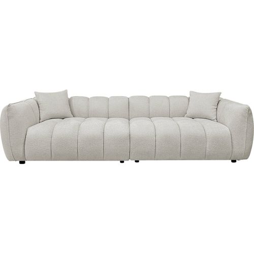 Sofa Design Contemporain Tissu Crème Élégant Et Confort Généreux
