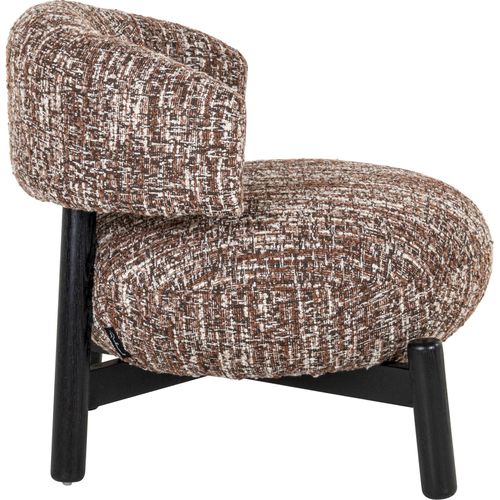 Fauteuil Lounge Ornella Tissu Noisette Design Et Confort Élégant