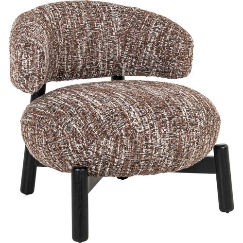 Fauteuil Lounge Ornella Tissu Noisette Design Et Confort Élégant