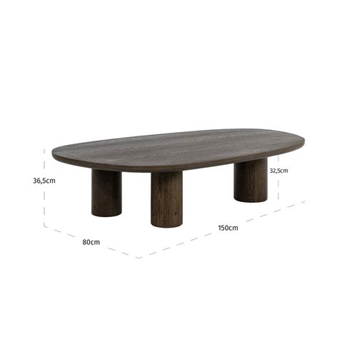 Table Basse Design Chêne Brun Finition Élégante