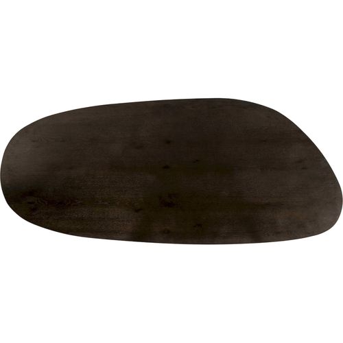 Table à Manger Ovale Élégante Finition Chêne Brun Raffiné