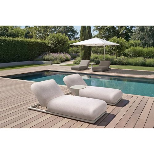 Lit De Jardin Design Greige Alpine Confort Extérieur Premium