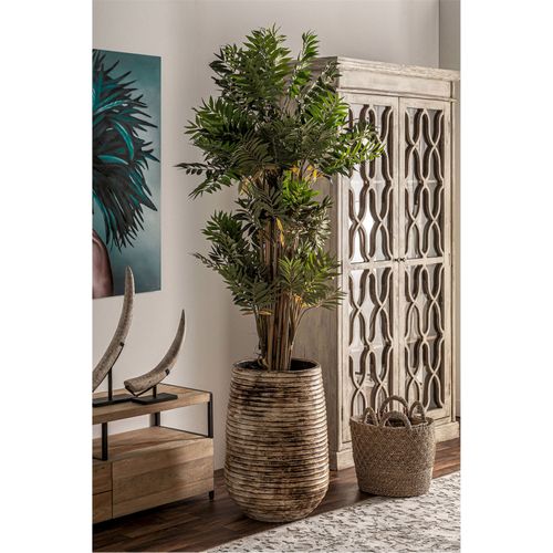 Jarre Terracotta Marron Style Vintage Finition Vieillie Artisanale