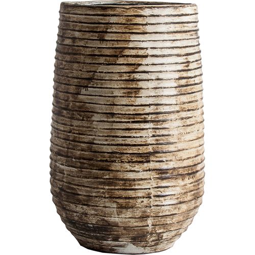 Jarre Terracotta Marron Style Vintage Finition Vieillie Artisanale