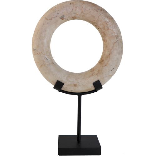 Figure Décorative En Marbre Blanc Cassé Style Nordique Artisanal