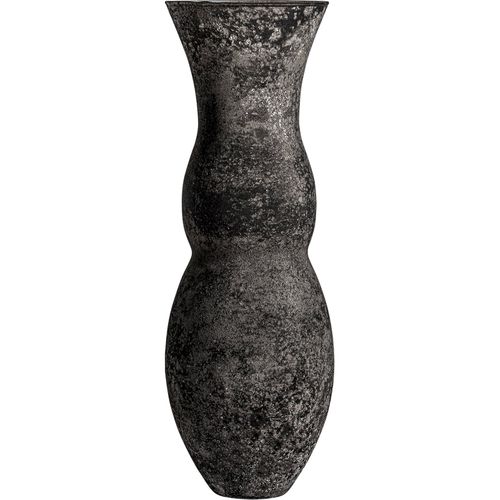Vase En Verre Noir Finition Vieillie Style Contemporain Élégant