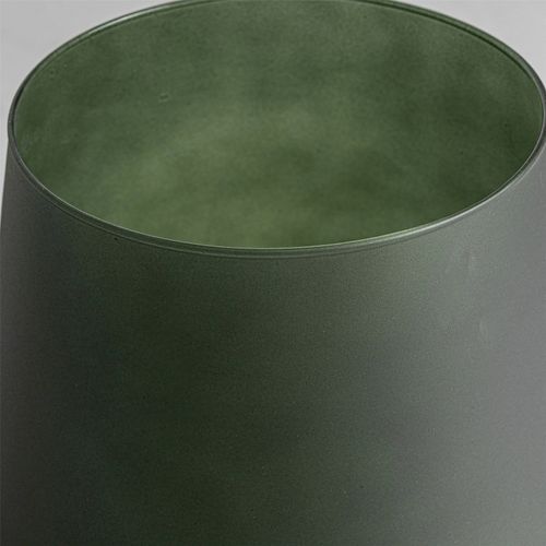 Vase En Verre Vert Style Contemporain Finition Vieillie Décorative
