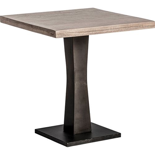 Table De Bar Industrielle En Bois De Manguier Noir Vieilli