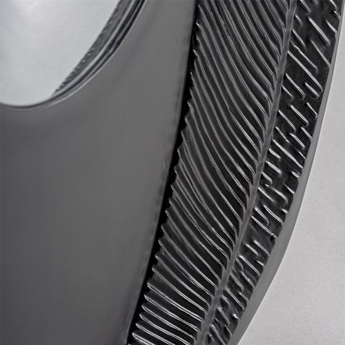 Miroir Décoratif Contemporain Noir Finition Rugueuse En Résine