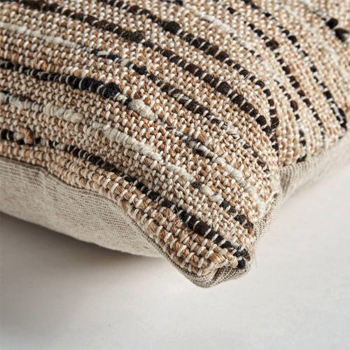 Coussin Bohème En Laine Tons Clairs Finition Texturée