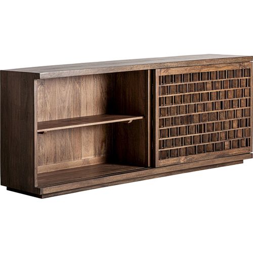 Buffet Art Déco En Bois De Manguier Finition Naturelle Marron